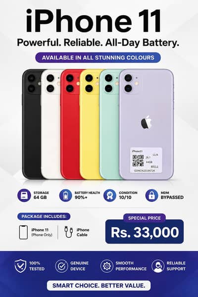 Iphone 11 available for sell. 64 GB storage. In reasonable price .