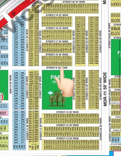Facing park 5 Marla Residential Plot For Sale In M7 C4 Block Lake City Raiwind Road Lahore