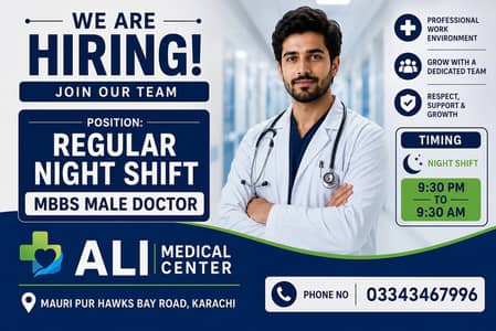 MBBS Doctor required | Regular night shift MBBS Doctor Required