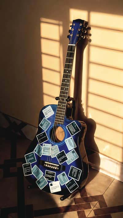 Kabat Blue custom Aesthetic Acoustic Guitar – Premium Condition