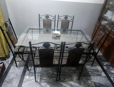 Metal Dining Table Set – Black