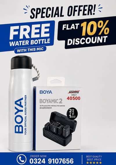 boya mic 2 3year waranty