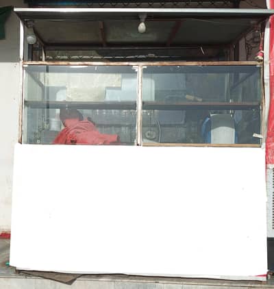 counter for food burger chips samosa