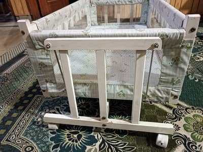 Baby Cot in fully wooden used 1 year only