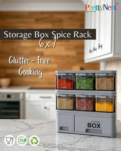 Spice rack storage box 6×1 delivery free