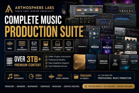 Ableton Live 12, Cubase 15 Pro, Fl Studio, Complete Studio Package