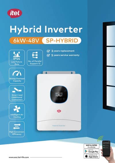 Itel 6KW Pro Hybrid Inverter Available 5 Years offical Warranty