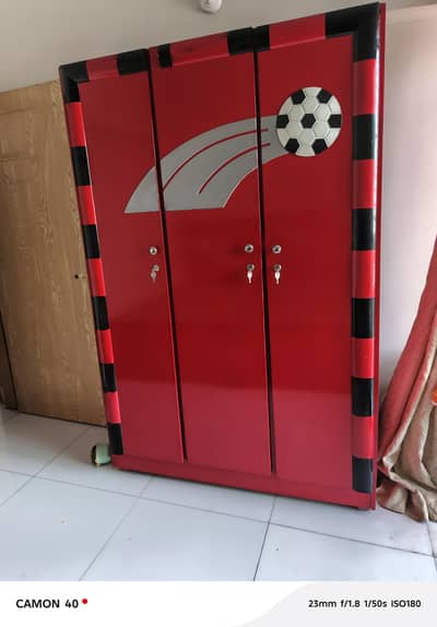 football themed 2 beds and 3 door wardrobe