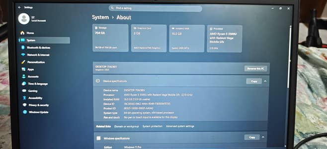 Dell Inspiron 3505 Ryzen 5 | 16GB RAM | 756GB Storage | Windows 11 pro