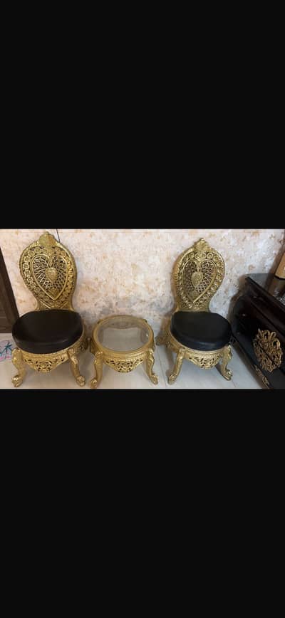 Two chairs and table