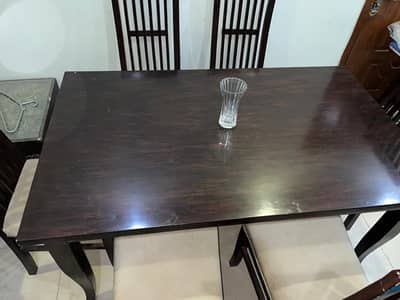 6 Seater Dining Table Like NEW Brown