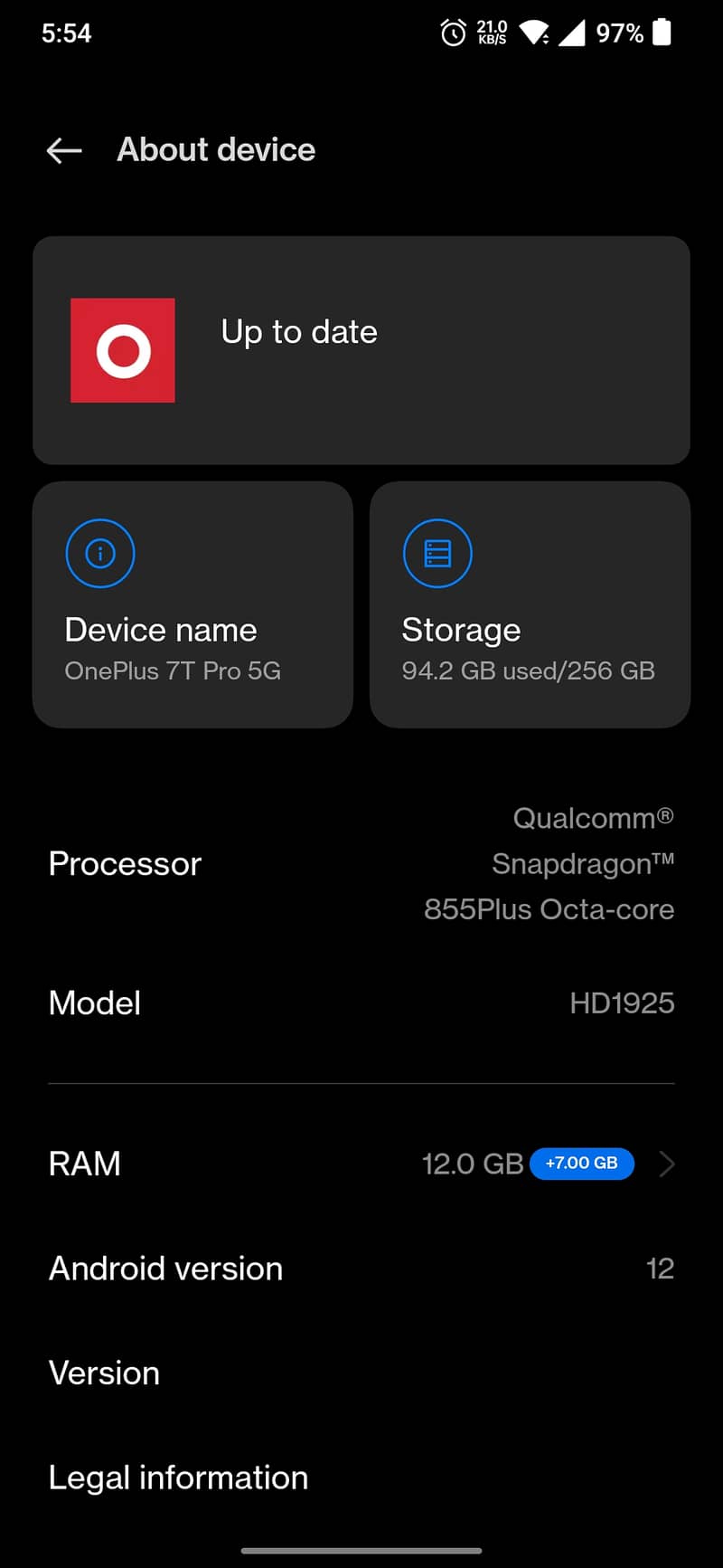 One plus 7T pro meclaren edition 2