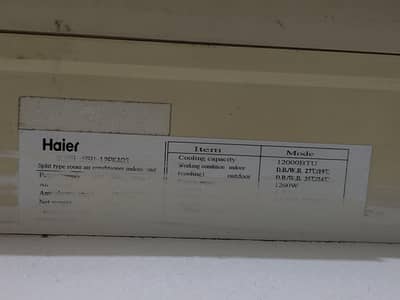 HAIER SPLIT AC 1TON