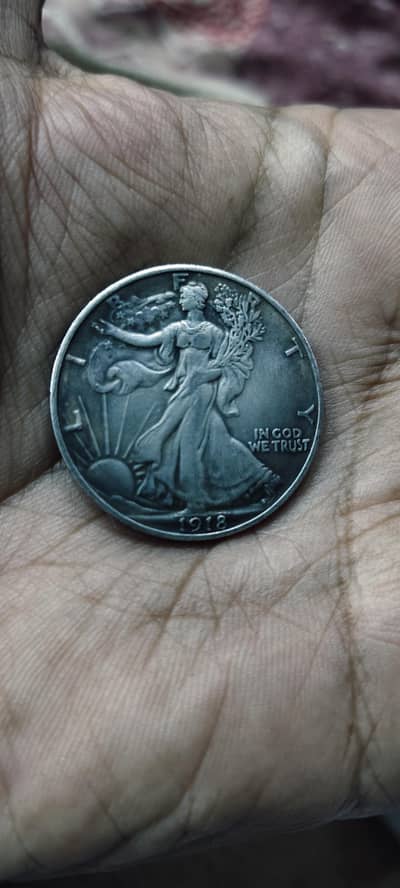 Half dollar rare coin usa 1918