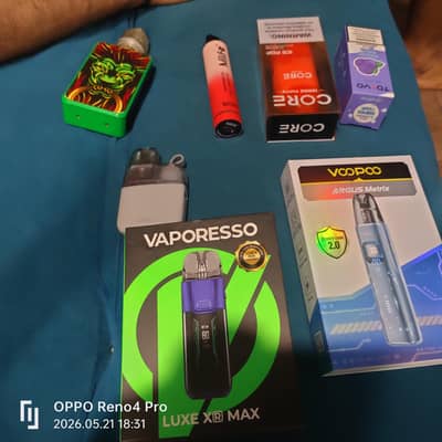 vapes/pods uwell,oxva,vaporreso, argus voopoo