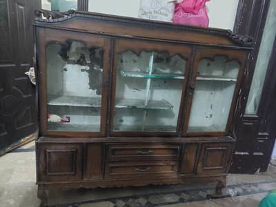pure wooden show case
