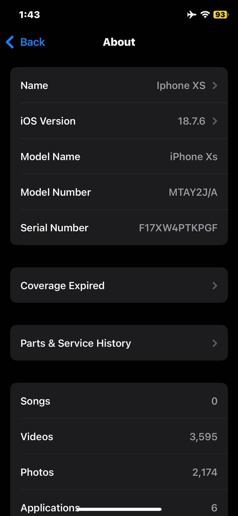 iphone xs 0