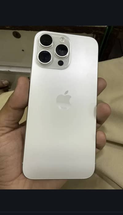 Iphone 15 pro max pta aproved 256gb white titanium with box