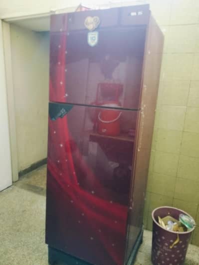 waves Refrigerator Red