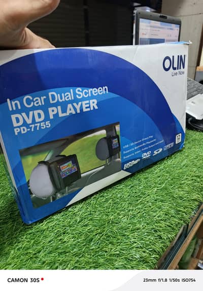 Olin Live Now in Car Dual Screen Dvd Player Model PD-7755 UK imported