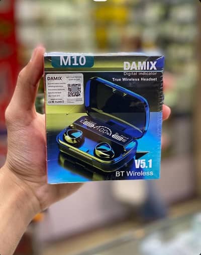 DAMIX M10 Wireless Earbuds Blue Gold V5.1 [Free Delivery] COD Avalible