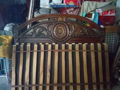 wooden bed