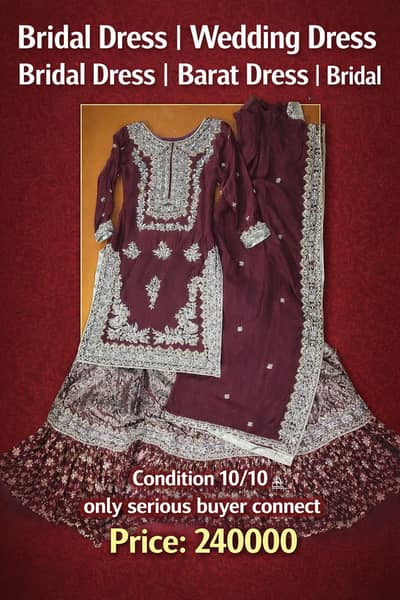 Bridal Dress | Wedding Dress | Bridal Dress| Barat Dress | Bridal