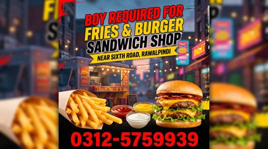 Burger & Sandwich Maker Required Location: MAIN IRAN ROAD RWP