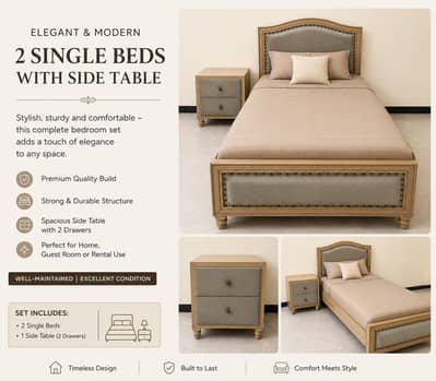 2 single beds with mattresses | 9/10 condition