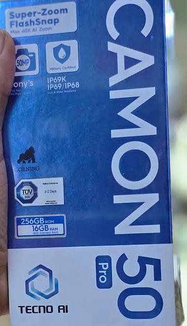 Tecno Cammon 50 Pro Box Pack