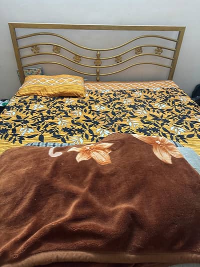 Ironrod King Size Double Bed with mattress.
