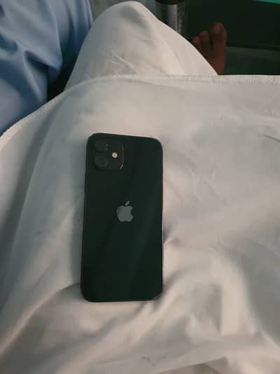 iPhone 12 black with blue shed