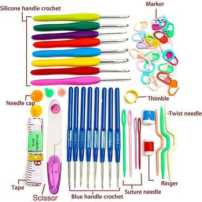 Brand New Crochet Kit + 13 Crochet Yarn Bundles | Complete Starter Set