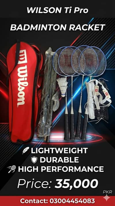 Wilson Badminton Racket complete kit