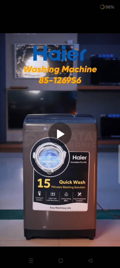 Haier Automatic Washing machine & Drier Box pack , model  HWM85-1269S6