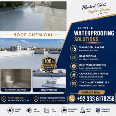 Waterproofing, Heat Proofing & Washroom Leakage Experts services