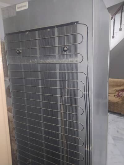 For Sale: Haier Double-Door Refrigerator (Light Blue Floral Design)