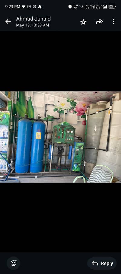 1 tun Water Plant With 4000 leter tanks