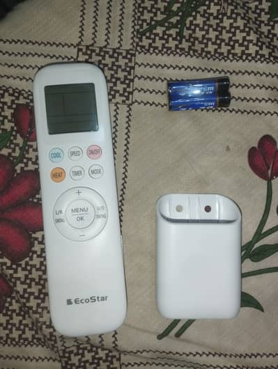 1remote with battery with hanging pouch