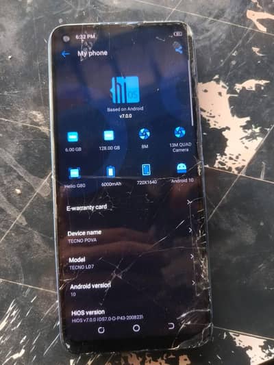 Tecno POVA 6GB RAM 128GB Storage | Helio G80 | 6000mAh Battery
