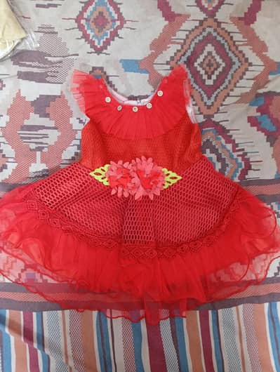 red fancy frock