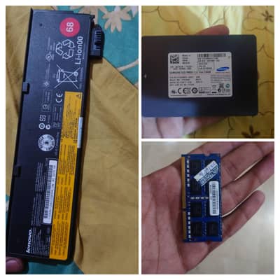 SSD 256 gb Lenovo original battery and 8gb ram for sale
