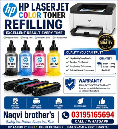 Hp Laserjet color toner refilling