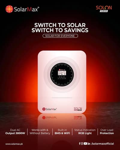 SolarMax Solon 3.8KW PV5000 Hybrid Inverter Dual Output