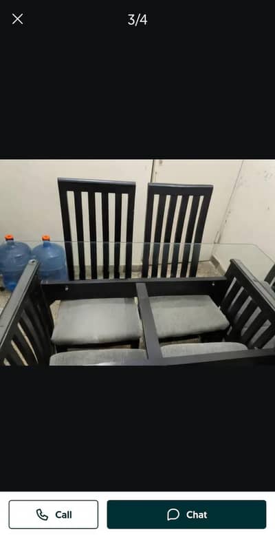 Dining table with six chair
