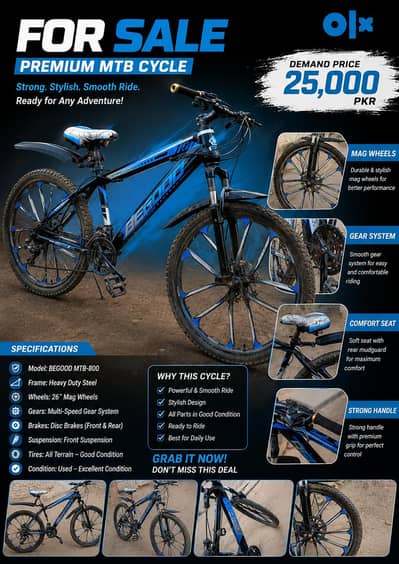 BEGOOD MTB-800 Cycle For Sale | Excellent Condition