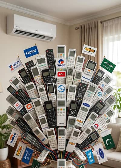 All AC remote available FREE home delivery all over Pakistan