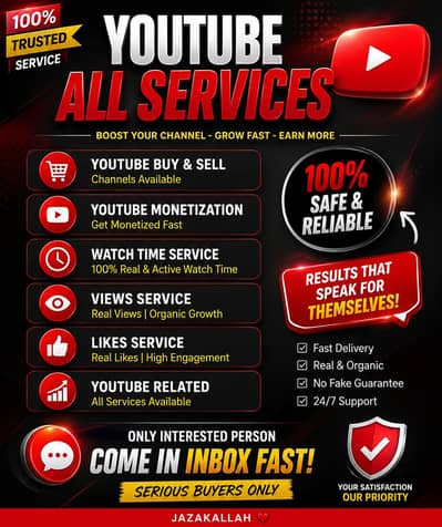 YouTube all Services Available in all Pakistan and Kashmir