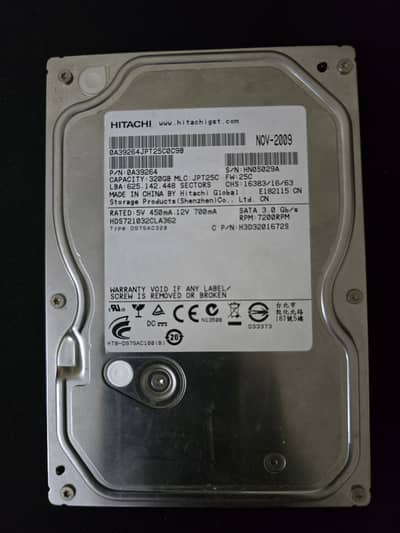 Hitachi 320GB Hard Drive HDD 3.5" - Used - Good Health