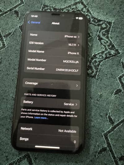 Iphone x non pta battery health 75